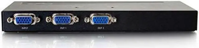 Alt view image 3 of 5 - C2G 29503 2-Port VGA (UXGA) Monitor Splitter/Extender (Female Input), TAA Compliant, Black