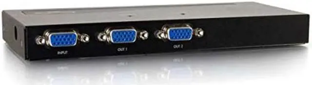 Alt view image 2 of 5 - C2G 29503 2-Port VGA (UXGA) Monitor Splitter/Extender (Female Input), TAA Compliant, Black