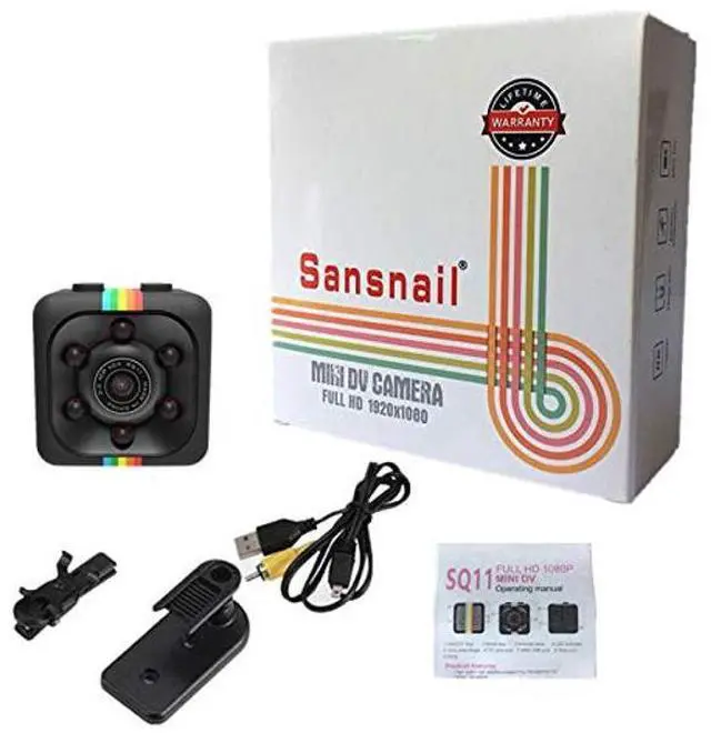Alt view image 5 of 5 - Mini Spy Camera Sansnail 1080P Hidden Camera SQ11 Portable Small HD Nanny Cam with Night Vision and Motion Detection Indoor Covert Security Camera for Home and Office Hidden Spy Cam