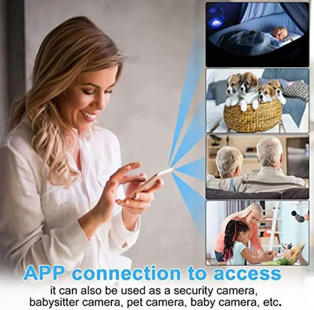 Alt view image 4 of 5 - Chihod WiFi Mini Security Camera, 1080p Smart Indoor Camera, Nanny Cam with Night Vision, Baby Monitor Motion Detection, Phone App, Pet Camera