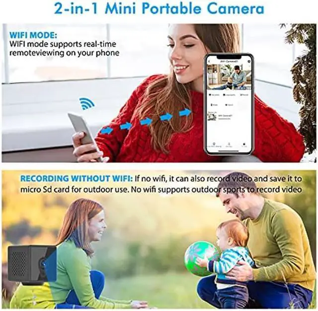 Alt view image 5 of 5 - Hidden Camera with Live Feed WiFi, Mini Spy Camera, Jayol HD 4K Wireless Hidden Live Stream, Night Vision and Motion Activated Spy Cam Nanny Cam, Security Camera for Home and Outdoor