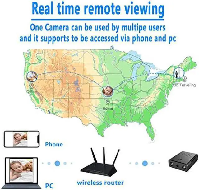 Alt view image 4 of 5 - Rettru XD-WiFi Smallest Surveillance Camera Wi-Fi HD 1080P with Night Vision,Motion Detection,Cloud Storage,Remote Viewing,Compatible with Android/iOS Phone APP,Window/MAC PC
