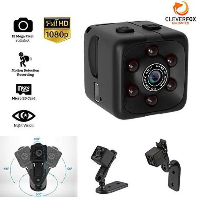 Alt view image 3 of 5 - Mini Spy Camera with Audio and Video - 1080P Hidden Camera - Portable Small HD Nanny Cam - Mini Spy Cams with Night Vision and Motion Detection Indoor Outdoor Tiny Security Cameras for Home Office