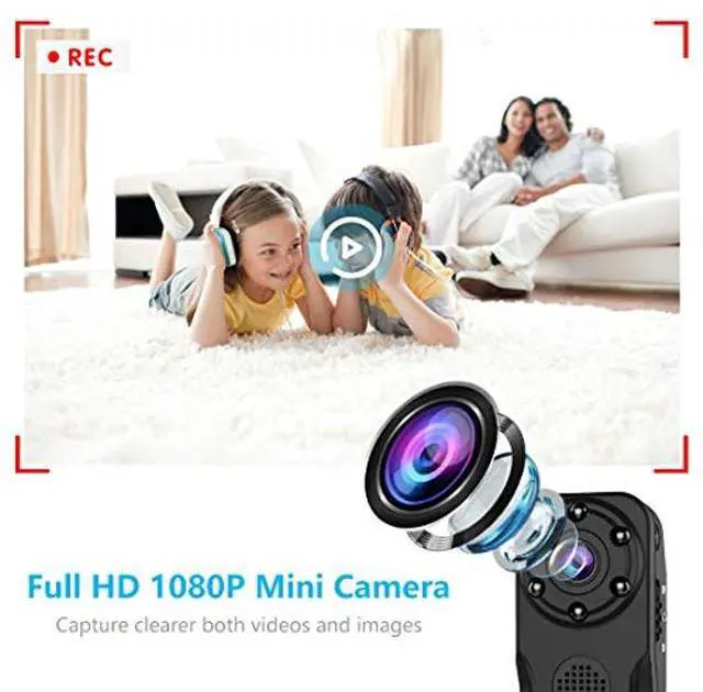 Alt view image 4 of 5 - Waterproof Mini Spy Camera, MHDYT 1080P Full HD Small Portable Hidden Camera/Small Security Camera with Motion Detection and Night Vision, Wireless Security Camera Outdoor/Indoor