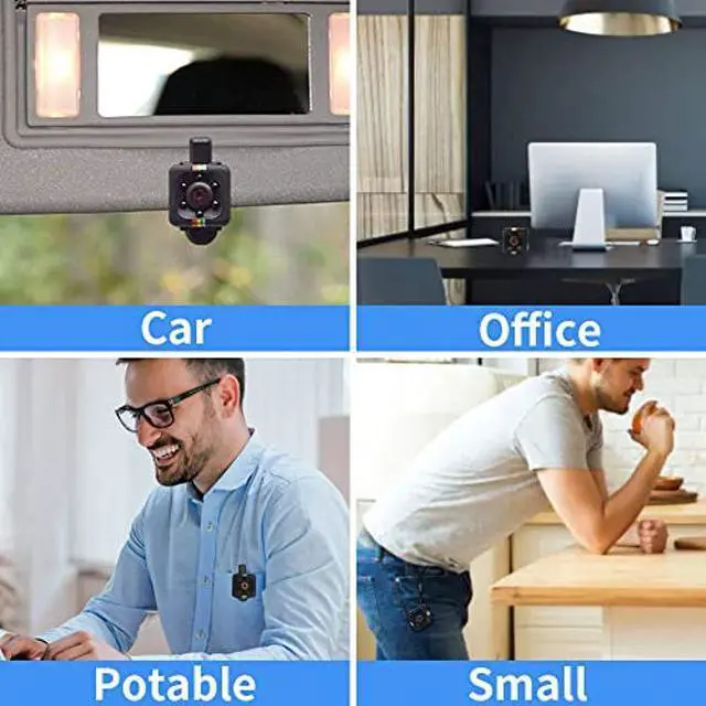 Alt view image 4 of 5 - Spy Camera Wireless Hidden Camera, JIPNO Mini Cameras HD 1080P Indoor Spy Pet Cam Wireless Small Portable Night Vision Motion Detection for Home, Car, Drone, Office