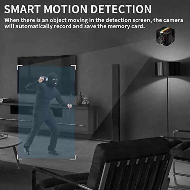 Alt view image 3 of 5 - Spy Camera Wireless Hidden Camera, JIPNO Mini Cameras HD 1080P Indoor Spy Pet Cam Wireless Small Portable Night Vision Motion Detection for Home, Car, Drone, Office