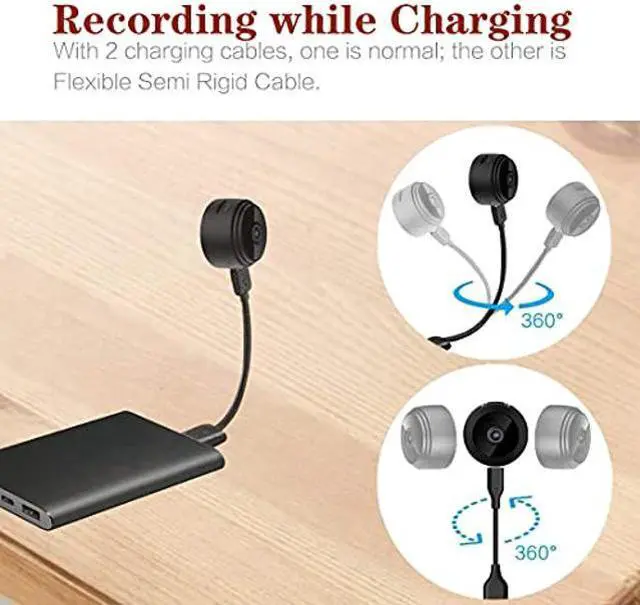 Alt view image 3 of 5 - SimpTronic Tech Hidden Camera, 1080P HD Video and Audio Spy Camera, Nanny Camera, Support SD Card, Mini Camera, Surveillance Camera Full HD, Small Camera