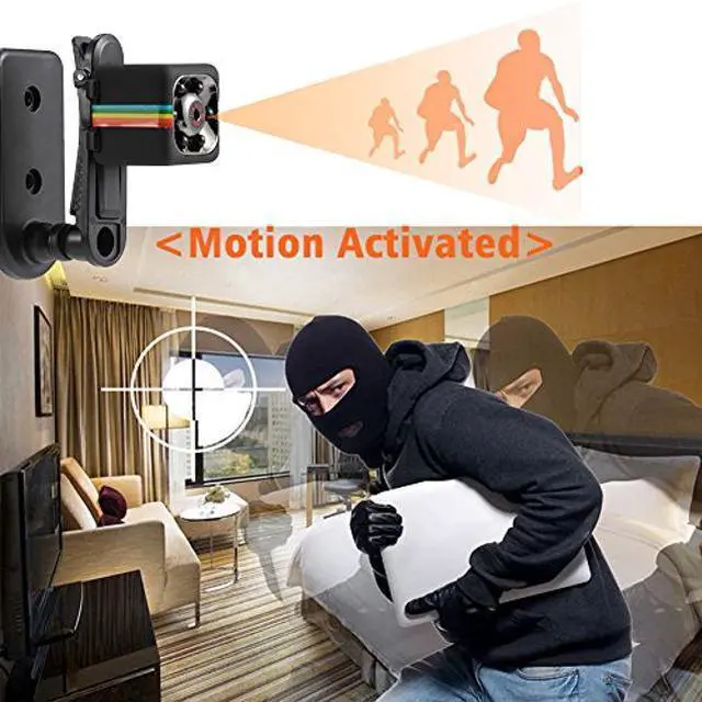 Alt view image 2 of 5 - Cainda Mini Spy Camera Full HD 1080P with Night Vision and Motion Detection, Super Video Recorder Sports Camera, Small Camcorder, Mini Security Camera for Car Home and Office Surveillance SQ11