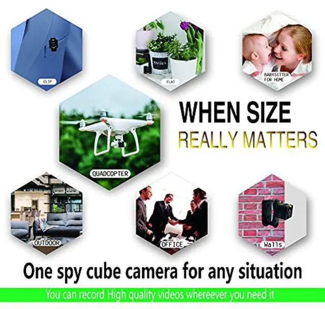 Alt view image 5 of 5 - Mini spy Camera Ultra HD Stealth Camera 1080p - Mini Camera Nanny Camera Wireless Small Portable Night Vision Mobile Detection Video Sharing for Home / car / UAV / Office Room / Hotel / Warehouse