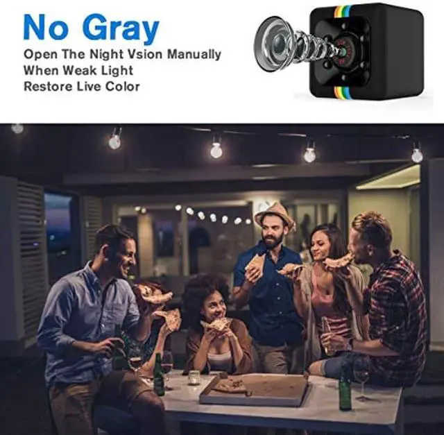 Alt view image 3 of 5 - Mini Spy Camera with Night Vision - Hidden Camera HD 1080P Cop Cam 120deg Small Camera Nanny Cam, 360deg Adjustable Bracket Car Camera for Motion Detection