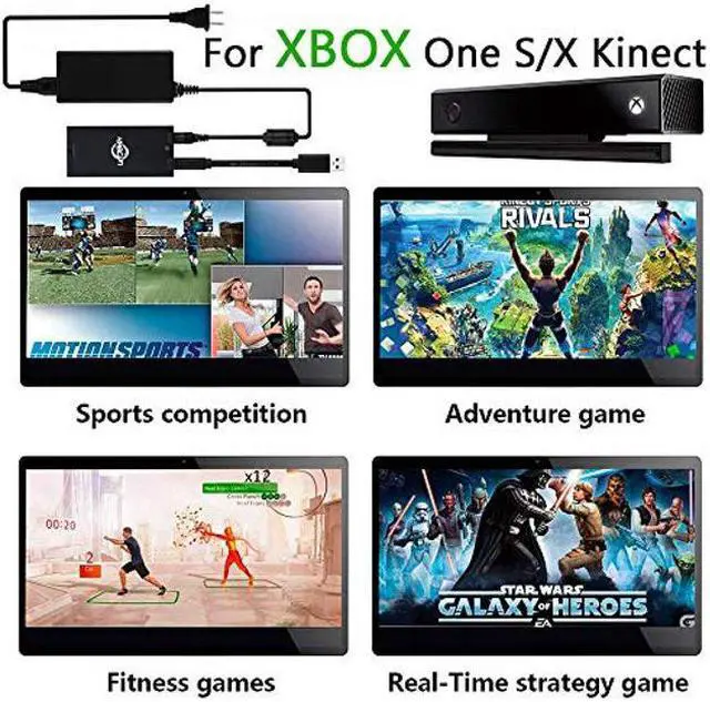 Alt view image 4 of 5 - Kinect Adapter for Xbox One S Xbox One X Windows PC [UL Listed] Xbox Kinect Adapter Power Supply for Xbox 1S 1X Kinect 2.0 Sensor, Xbox One Kinect Adapter for PC Windows 10 8.1 8