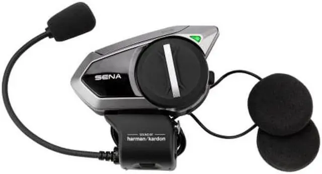 Alt view image 2 of 5 - Sena 50S Motorcycle Jog Dial Communication Bluetooth Headset w/Sound by Harman Kardon Integrated Mesh Intercom System Premium Microphone & Speakers