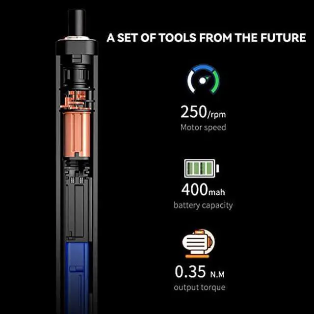 Alt view image 5 of 5 - Wowstick 1F+ 69 In 1 Mini Electric Screwdriver, Precision Screwdriver Set with 56 Magnetic Precision Bits & LED Light, Rechargeable Automatic Screwdriver for Toys, Mobile Phones, Computers