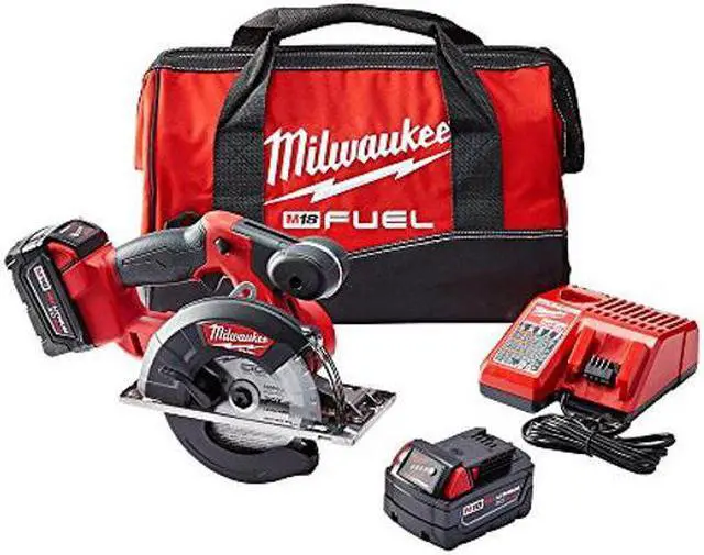Main image of Milwaukee M18 Fuel 2782-22 Cordless Circular Saw Kit, 5-3/8 to 5-7/8 in Blade, 20 mm Arbor/Shank, 18 VDC, M18 Lithium-Ion Battery, Right Blade Side