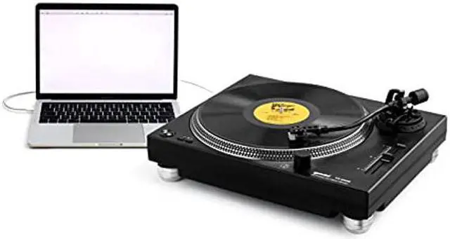 Alt view image 5 of 5 - Gemini Sound TT-4000 Professional Direct-Drive DJ Turntable, High Torque, 3 Speeds Vinyl Record Player, Switchable Phono Preamp, Variable Pitch Control, Die-Cast Aluminum Platter, USB Audio Interface