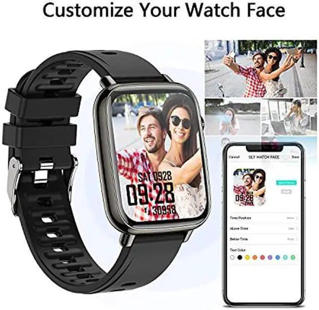 Alt view image 5 of 5 - Smart Watches for Women and Men, Smart Watch for Android Phones, 1.69" Full Touch Screen Fitness Tracker, Smart Watch with Blood Pressure Monitor, Smart Watch for iPhone and Android Compatible