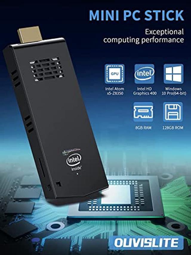 tommelfinger Skraldespand At hoppe Mini PC, Mini PC Stick 8GB RAM 128G ROM Intel Atom X5-Z8350 Mini Computer  Stick Windows 10 Pro PC Stick 4K HDMI 2.4G / 5G WiFi Bluetooth 4.2 Auto  Power On Business