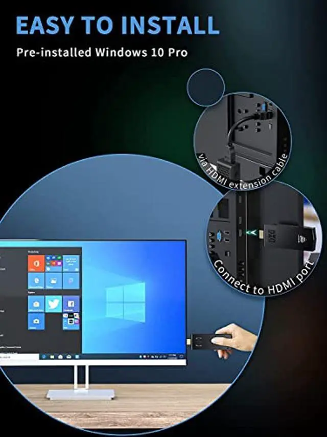Alt view image 5 of 5 - Mini PC, Mini PC Stick 8GB RAM 128G ROM Intel Atom X5-Z8350 Mini Computer Stick Windows 10 Pro PC Stick 4K HDMI 2.4G / 5G WiFi Bluetooth 4.2 Auto Power On Business Office Home Theater