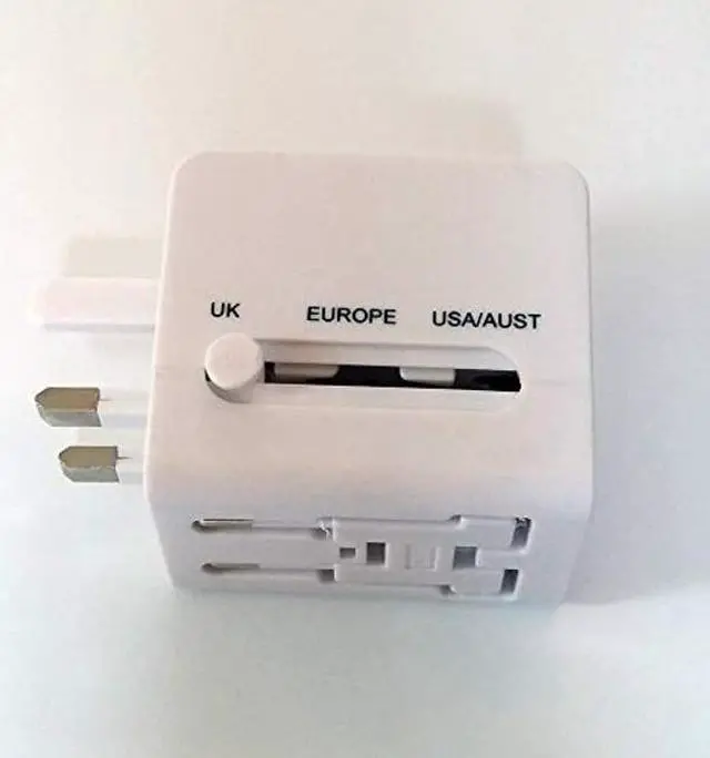 Alt view image 3 of 5 - International Travel Power Adapter Worldwide with 2 x 2A USB Quick Charger. Universal Travel Adapter All in One AC Multi-Outlet Power Plug Wall Socket for USA Europe UK Japan China Australia