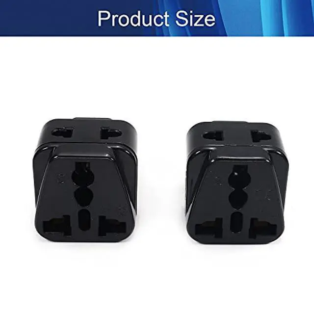 Alt view image 3 of 4 - Jutagoss WDI-320 C14 Male to Universal Female Power Socket Adapter Right Angle AC110-250V 10-16A C14 to Universal AC Socket Power Adapter Converter 2Pcs