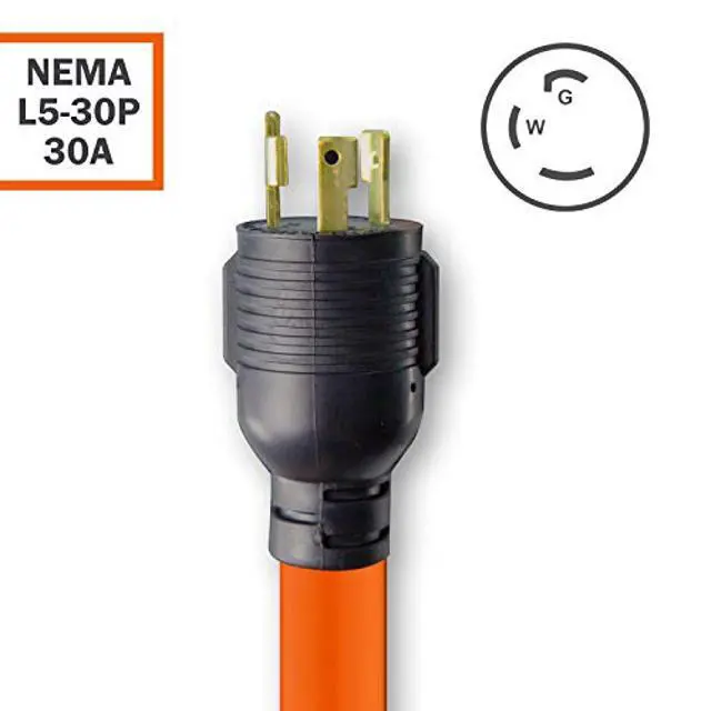 Alt view image 2 of 5 - Beauty Kate Welder Plug Adapter, 30 Amp to 50 Amp Power Generator Outlet Adapter, Plugs for Outlets Welder Machine and Power Adapter, Nema L5-30P to N6-50R, 10 Awg, 1.5FT