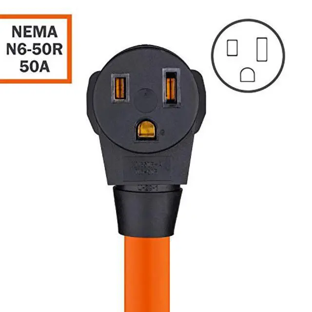 Alt view image 3 of 5 - Beauty Kate Welder Plug Adapter, 30 Amp to 50 Amp Power Generator Outlet Adapter, Plugs for Outlets Welder Machine and Power Adapter, Nema L5-30P to N6-50R, 10 Awg, 1.5FT