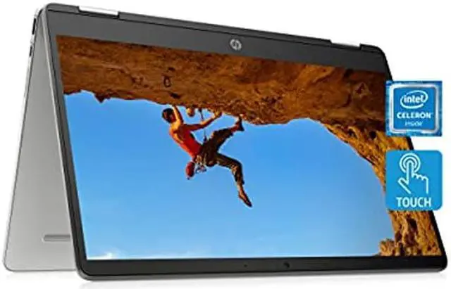 Main image of HP Chromebook x360 14 Laptop, Intel Celeron Processor, 4 GB RAM, 32 GB eMMC, 14" HD (1366 x 768), Chrome OS, Webcam & Dual Mics, Work, Entertainment, School, Long Battery Life (14a-ca0040nr, 2021)