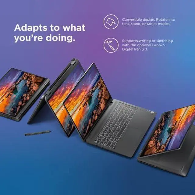 Alt view image 3 of 5 - Lenovo IdeaPad Flex 5i 14" FHD 2-in-1 Touchscreen Laptop, Intel Core i3-1115G4, 4GB RAM, 128GB SSD, Graphite Gray, Windows 11 in S Mode, 82HS00R9US