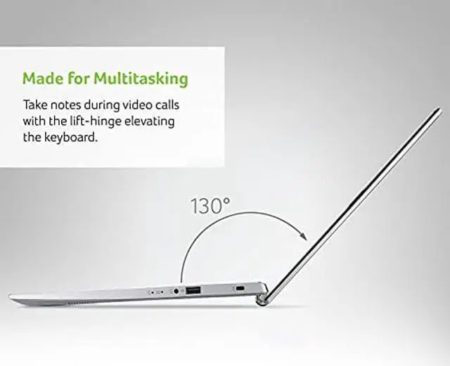 Alt view image 3 of 5 - Acer Aspire 5 A515-56-347N Slim Laptop - 15.6" Full HD IPS Display - 11th Gen Intel i3-1115G4 Dual Core Processor - 8GB DDR4 - 128GB NVMe SSD - WiFi 6 -  Alexa - Windows 11 Home in S Mode
