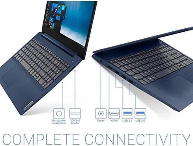 Alt view image 5 of 5 - Lenovo IdeaPad 3 15.6" FHD Anti-Glare Laptop, AMD Ryzen 5 5500U, AMD Radeon 7 Graphics, 8GB DDR4 3200MHz, 512GB PCIe SSD, Backlit Keyboard, Fingerprint Reader, Webcam, HDMI, Windows 10, TWE Bundle