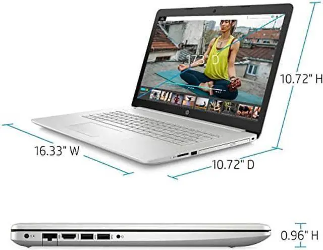 Alt view image 2 of 5 - 2022 HP Pavilion 17 Laptop, 17.3 FHD Anti-Glare 300 nits, 11th Gen Intel Core i3-1115G4 up to 4.1GHz (Beat i5-8365U), 16GB RAM, 5 Silver 16GB RAM | 512GB SSD hp17 0