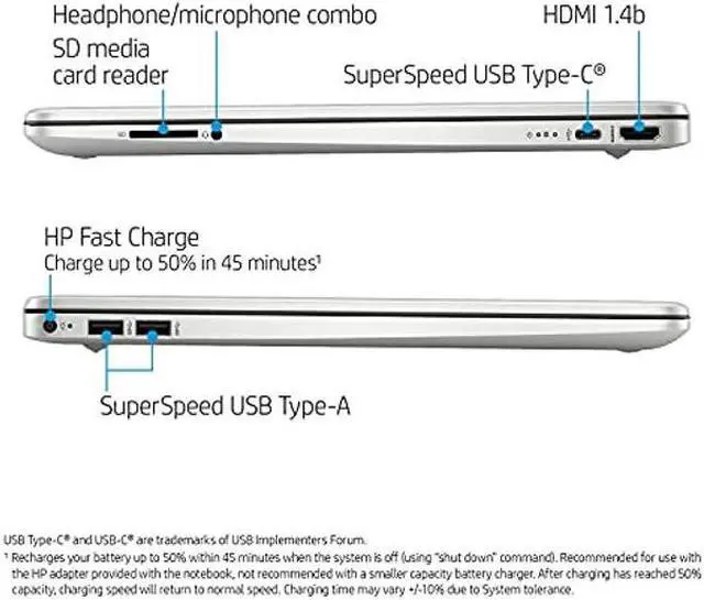 Alt view image 5 of 5 - HP Pavilion Laptop (2022 Model), 15.6" HD Display, AMD Ryzen 7 5700U (Beats i7-11370H), 32GB RAM, 1TB PCIe SSD, Wi-Fi 6, USB-C, Long Battery Life, Windows 11, Natural Silver