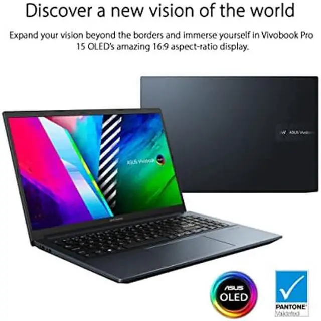 Alt view image 2 of 5 - ASUS VivoBook Pro 15 OLED Slim Laptop, 15.6 inch FHD OLED Display, Intel Core i5-11300H CPU, NVIDIA GeForce GTX 1650 Max Q, 8GB RAM, 512GB SSD, Windows 11 Home, Quiet Blue, K3500PH-DB51