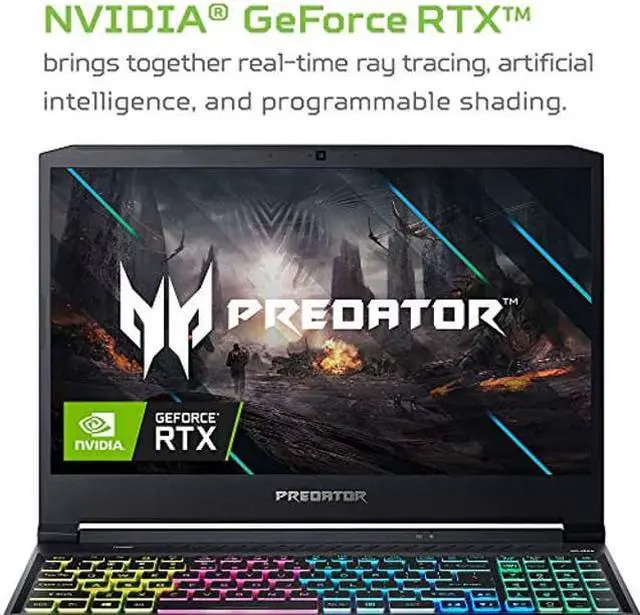 Alt view image 3 of 5 - Acer Predator Helios 300 Gaming Laptop, Intel i7-10750H, NVIDIA GeForce RTX 2060 6GB, 15.6" Full HD 144Hz 3ms IPS Display, 16GB Dual-Channel DDR4, 512GB NVMe SSD, Wi-Fi 6, RGB Keyboard, PH315-53-72XD