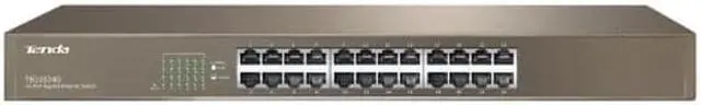 Main image of Tenda 24-Port Unmanaged Gigabit Ethernet Switch, Ethernet Splitter(TEG1024G)|Plug & Play|Shielded Ports|Sturdy Metal|Desktop/Wall-Mount|Fanless|Limited Lifetime Protection
