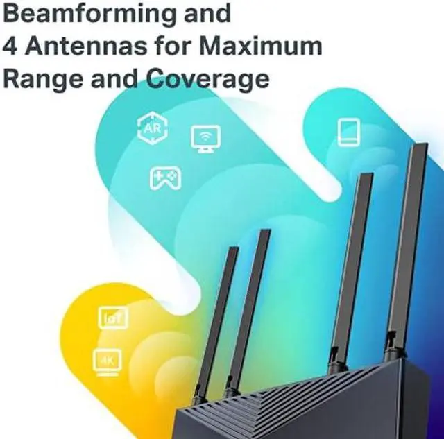 Alt view image 3 of 5 - TP-Link AX3000 Smart WiFi 6 Router (Archer AX50) - 802.11ax, Gigabit Router, Dual Band, OFDMA, MU-MIMO, Parental Controls, Built-in HomeCare,Works with Alexa