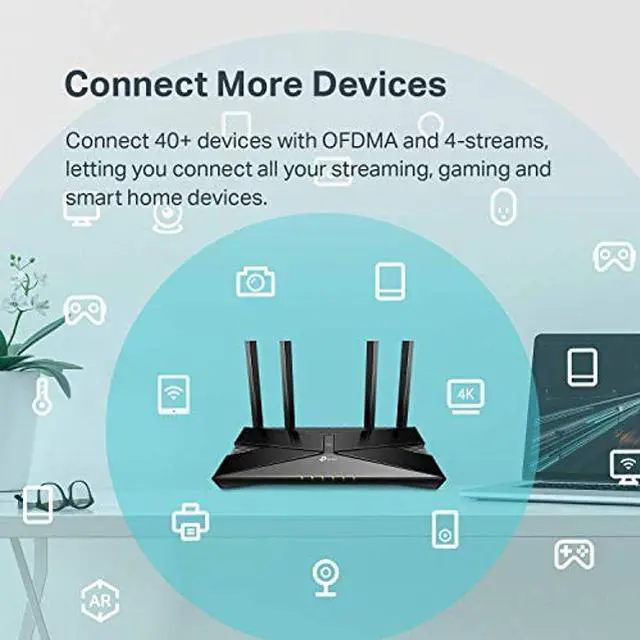 Alt view image 4 of 5 - TP-Link AX3000 Smart WiFi 6 Router (Archer AX50) - 802.11ax, Gigabit Router, Dual Band, OFDMA, MU-MIMO, Parental Controls, Built-in HomeCare,Works with Alexa