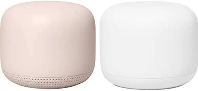 Main image of Nest WiFi Router Snow Plus 1 Access Point Sand GA01425-US (Mesh Router for Wireless Internet, Wi-Fi Extender with Smart Speaker) Works with Nest WiFi and Google WiFi Home Wi-Fi Systems