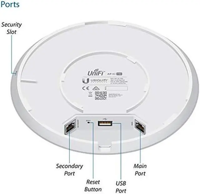 Alt view image 3 of 5 - Ubiquiti Networks Unifi 802.11ac Dual-Radio PRO Access Point (UAP-AC-PRO-US), Single,White