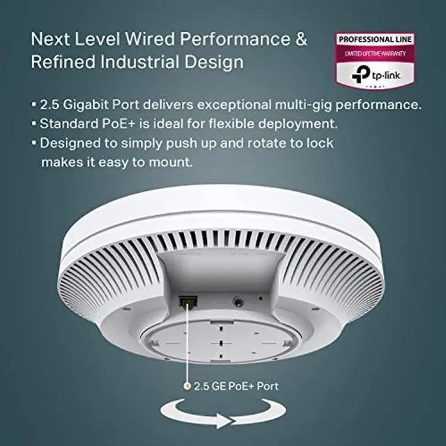 Alt view image 2 of 4 - TP-Link EAP670 | Omada WiFi 6 AX5400 Wireless 2.5G Ceiling Mount Access Point | Support Mesh, OFDMA, Seamless Roaming, HE160 & MU-MIMO | SDN Integrated | Cloud Access & Omada App | PoE+ Powered