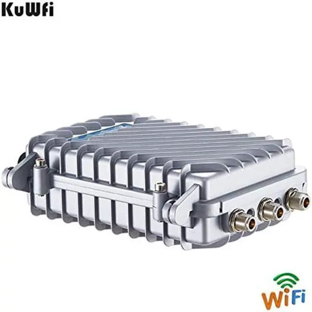 Alt view image 3 of 5 - KuWFi Outdoor Wireless WiFi Access Point 11AC 750Mbps Dual-Band 2.4G/5.8G Antennas Waterproof Base Station AP Support Gateway/AP/WiFi Repeater/WISP