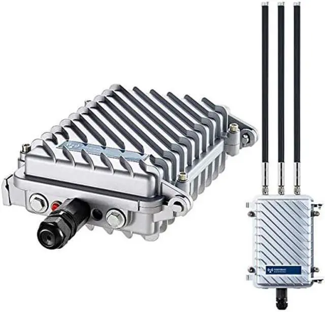 Alt view image 2 of 5 - KuWFi Outdoor Wireless WiFi Access Point 11AC 750Mbps Dual-Band 2.4G/5.8G Antennas Waterproof Base Station AP Support Gateway/AP/WiFi Repeater/WISP