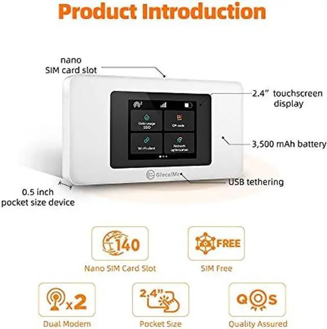 Routeur WiFi Portable Glocalme U2 4G - Hotspot De Poche - Occasion