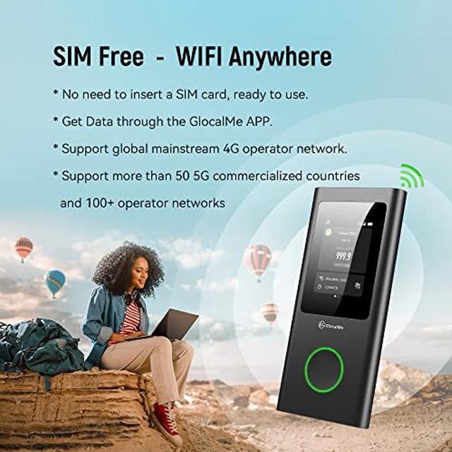 GlocalMe Numen Air 5G Mobile WiFi Router WiFi 5, Global
