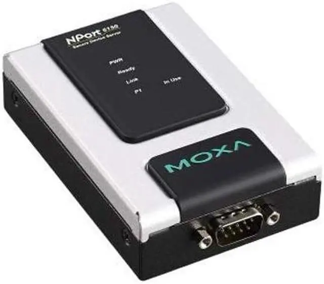 Alt view image 3 of 3 - MOXA NPort 6150 -1 Port RS-232/422/485 Secure Device Server, 12-48V, w/ Adapter
