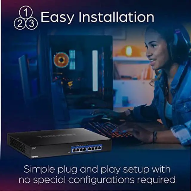 Alt view image 5 of 5 - TRENDnet 8-Port 10G Switch, 8 x 10G RJ-45 Ports, 160Gbps Switching Capacity Rack mountable, 10 Gigabit Network Connections, Lifetime Protection, Black, TEG-S708