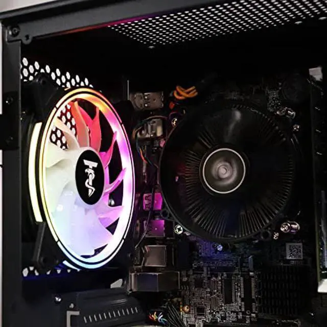 Alt view image 3 of 5 - ViprTech Snowstorm Gaming PC Desktop Computer - AMD Ryzen 3 2200G, AMD Radeon Vega 8 Graphics, 8GB DDR4 RAM, 128GB M.2 SSD, 500GB HDD, WiFi, RGB, Windows 10 Pro, 1 Year Warranty, USA Built