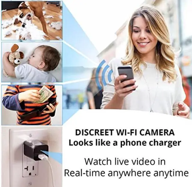 Alt view image 2 of 5 - Spy Camera Wireless Hidden WiFi Camera with Remote View - HD 1080P - Spy Camera Charger - Spy Camera Wireless - USB Hidden Camera - Nanny Camera - Premium Security Camera - Hidden Cam - iOS Android