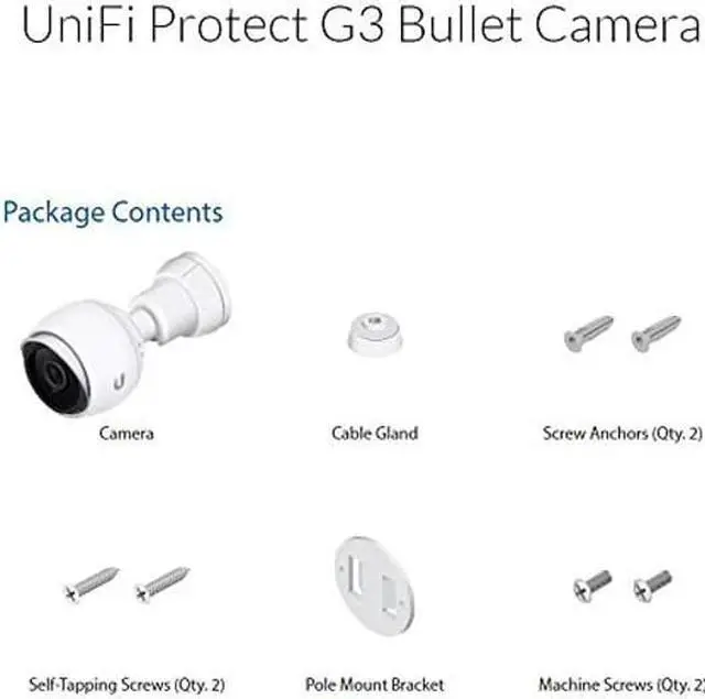 Alt view image 3 of 5 - UniFi G4 Series UVC-G4-BULLET 4MP Outdoor Bullet Camera with Infrared (3-Pack)