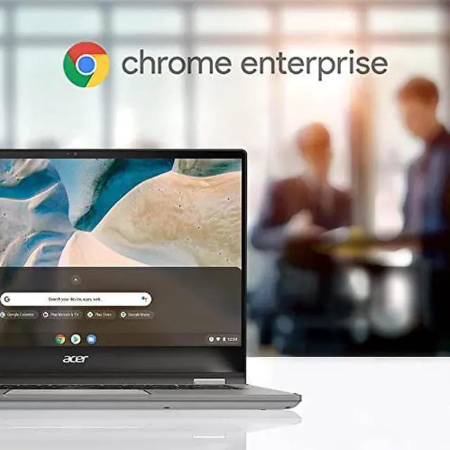 Alt view image 3 of 5 - Acer Chromebook Enterprise Spin 514 Convertible Laptop | AMD Ryzen 5 3500C | 14" Full HD IPS Touch Display | 8GB DDR4 | 128GB SSD | microSD | Wi-Fi 5 | Backlit Keyboard | Chrome OS | CP514-1WH-R1H8
